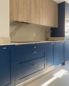 cocina en tonos azules
